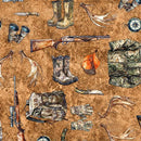Forest, Field, and Stream - Hunting Equipment Brown - Fabric Bash