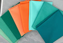 FQ Bundle - Teal and Orange - Fabric Bash