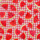 Fresh fruit - WATERMELON SLICE ON PLAID - Fabric Bash