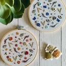 Full Embroidery Kit. Flower Power Diy Beginner Hoop Art Craft Red and Bees - Fabric Bash