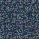 Game Over – Console Controllers – Cotton - Navy - Fabric Bash