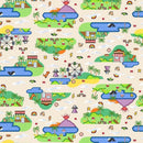 Game Over – Gaming Landscape Sand – Cotton Fabric - Fabric Bash