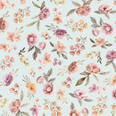 Garden of Affection - Quilting Fabric - Affection Toss - Pale Blue - Fabric Bash