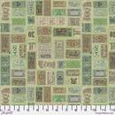 Green Tickets - Green || Tim Holtz Palette Green - Fabric Bash