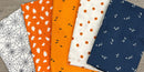 Halloween Blender- Pre-Cut Fabric Fat Quarter Bundle - Orange Ghost - Fabric Bash