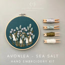 Hand Embroidery Kit - Avonlea in Sea Salt - Fabric Bash
