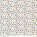 Happy Haven - Quilting Cotton Fabric - Bug Life - White - Fabric Bash
