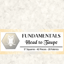 Head to Taupe – Cotton – Stamp – Brown - Fabric Bash