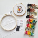 Hedgehog Embroidery Kit - Fabric Bash