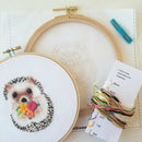 Hedgehog Embroidery Kit - Fabric Bash