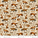 Hello Pumpkin Foxes 1885-33 Beige - Fabric Bash