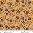 Hello Pumpkin Tossed Pumpkins 1892-33 Taupe - Fabric Bash