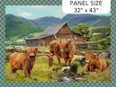 Highland Home Cow Panel - Fabric Bash