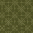 Holly and Hearth-Quilting Cotton Fabric- Frosted Windowpanes- Evergreen - Fabric Bash