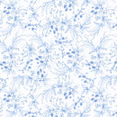 Berries & Leaves-White/Blue