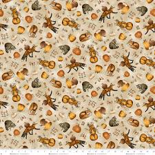 Hello Pumpkin Fall Motif Toss 1888-33 Beige