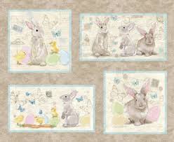 Bella Bunnies Pillow Panel - 8045P-39 Oat