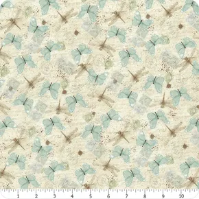 Bella Bunnies Tossed Butterflies and Dragonflies - 8043-41 Lt. Blue