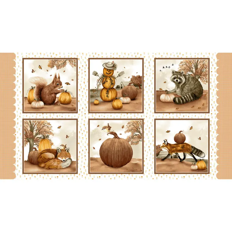 Hello Pumpkin 24 Inch Block Repeat- 1884-33 Multi