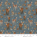 Whimsical Woods | Deer & Fawn | Dark Blue