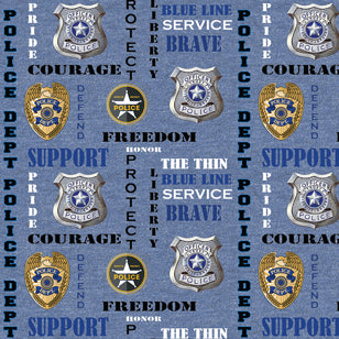 Police Department - Denim Print