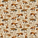 Hello Pumpkin Foxes 1885-33 Beige