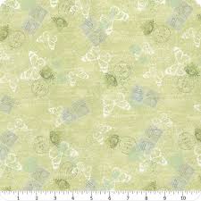 Bella Bunnies Tossed Postage and Butterflies - 8044-66 Lt. Green