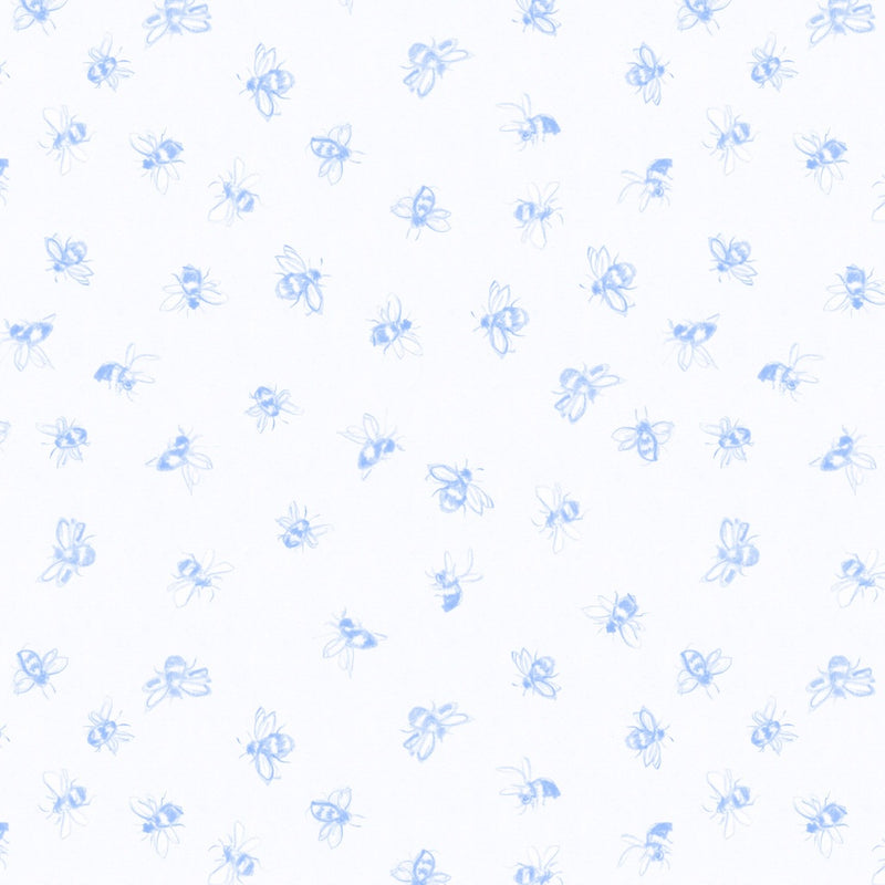 Bees-White/Blue