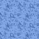 Birds & Bees-Blue/Dk Blue