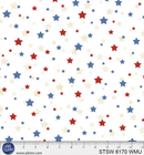 Star Spangled 108" Fabric - White