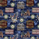 Military - Navy Camo Flag Multi