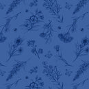 Wildflowers-Dk Blue