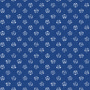 Floral Dots-Dk Blue/White