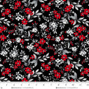 Scarlet's Treasure | Black/Red Small Floral