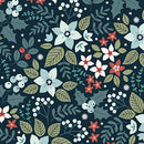 Holly and Hearth-Quilting Cotton Fabric- - Yule- Midnight