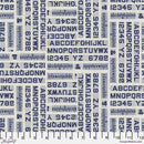 Indigo Typography - Indigo || Tim Holtz Palette Indigo - Fabric Bash