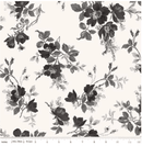 Ink & Ivory Large Floral Ivory - 108" - Fabric Bash