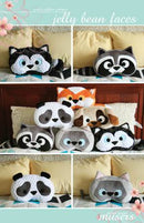 Jelly Bean Faces - Six Animals - Puffy Pillow Pattern - Fabric Bash