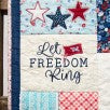 Star-Spangled Beauty Ladder Quilt - Machine Embroidery Designs