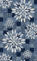 Kindly, Yours – Quilting Cotton Fabric – Dahlia Patch – Indigo/Denim - Fabric Bash