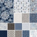 Kindly, Yours – Quilting Cotton Fabric – Dahlia Patch – Indigo/Denim - Fabric Bash