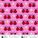 Little Ladies - Quilting Fabric - Flutter Friends Hot Pink - Fabric Bash