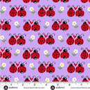 Little Ladies - Quilting Fabric - Flutter Friends Lilac - Fabric Bash