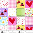Little Ladies - Quilting Wideback Fabric - Picnic Patchwork 108 Blossom - Fabric Bash