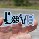 LOVE Holographic Sticker - Fabric Bash