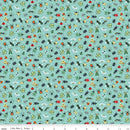 Happy Haven - Quilting Cotton Fabric - Bug Life - Aqua