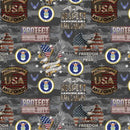 Military - Air Force Camo Flag Multi - Fabric Bash