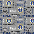 Military Air Force Heather Print - Fabric Bash