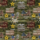Military - Army Camo Flag Multi - Fabric Bash