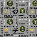 Military Army Heather Print - Fabric Bash